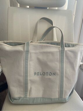 PELOTON SEAFOAM GREEN LARGE TOTE BAG